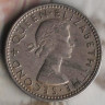 Монета 6 пенсов. 1964 год, Новая Зеландия.