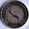 Монета 5 гульденов. 2025 год, Кюрасао.