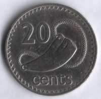 20 центов. 1969 год, Фиджи.