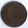 Монета 1/12 шиллинга. 1954 год, Джерси.
