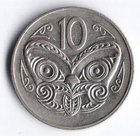 Монета 10 центов. 1978 год, Новая Зеландия.
