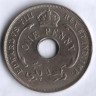 Монета 1 пенни. 1936(H) год, Британская Западная Африка.