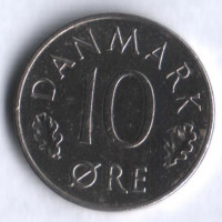 Монета 10 эре. 1978 год, Дания. S;B.