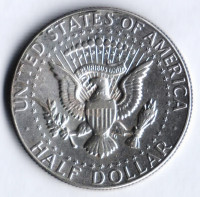 Монета 1/2 доллара. 1969(D) год, США.