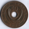Монета 10 центов. 1936(H) год, Британская Восточная Африка.