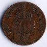 Монета 3 пфеннига. 1856(А) год, Пруссия.