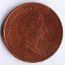 Монета 1 скиллинг. 1843 год, Швеция.