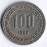 Монета 100 вон. 1980 год, Южная Корея.