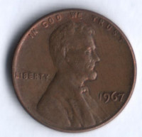 1 цент. 1967 год, США.