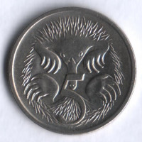 Монета 5 центов. 1995 год, Австралия.