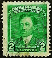 Почтовая марка (2 c.). "Хосе Рисаль". 1948 год, Филиппины.
