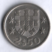 Монета 2,5 эскудо. 1984 год, Португалия.