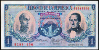 Бона 1 песо. 1970 год, Колумбия.