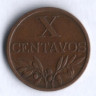 Монета 10 сентаво. 1964 год, Португалия.