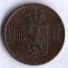 Монета 2 эре. 1902 год, Норвегия.