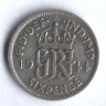 Монета 6 пенсов. 1944 год, Великобритания.