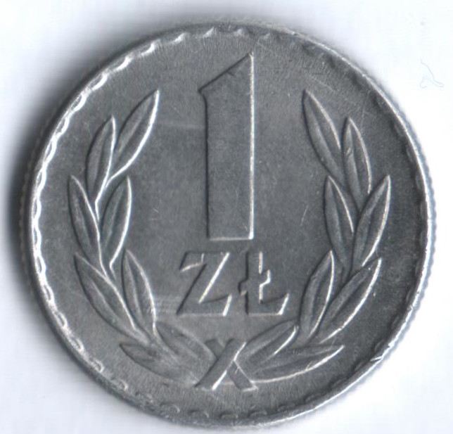 Монета 1 злотый. 1966 год, Польша.