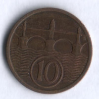 10 геллеров. 1933 год, Чехословакия.