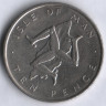 Монета 10 пенсов. 1976 год, Остров Мэн.