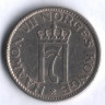 Монета 50 эре. 1957 год, Норвегия.