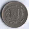 Монета 5 сентаво. 1980 год, Доминиканская Республика.
