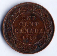 Монета 1 цент. 1912 год, Канада.