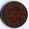 Монета 1 цент. 1912 год, Канада.