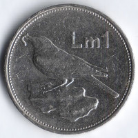 Монета 1 лира. 1994 год, Мальта.