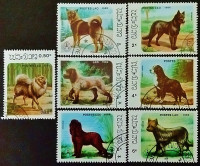 Набор марок (7 шт.). "Международная выставка почтовых марок STOCKHOLMIA'86". 1986 год, Лаос.