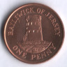 Монета 1 пенни. 2006 год, Джерси.