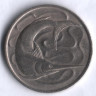 20 центов. 1968 год, Сингапур.