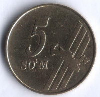 5 сумов. 2001 год, Узбекистан.