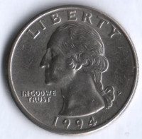 25 центов. 1994(P) год, США.