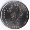 Монета 20 центов. 1995 год, Соломоновы острова. FAO.