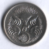 Монета 5 центов. 1996 год, Австралия.
