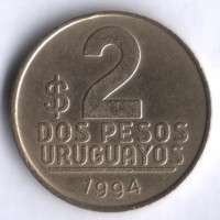 2 песо. 1994 год, Уругвай.