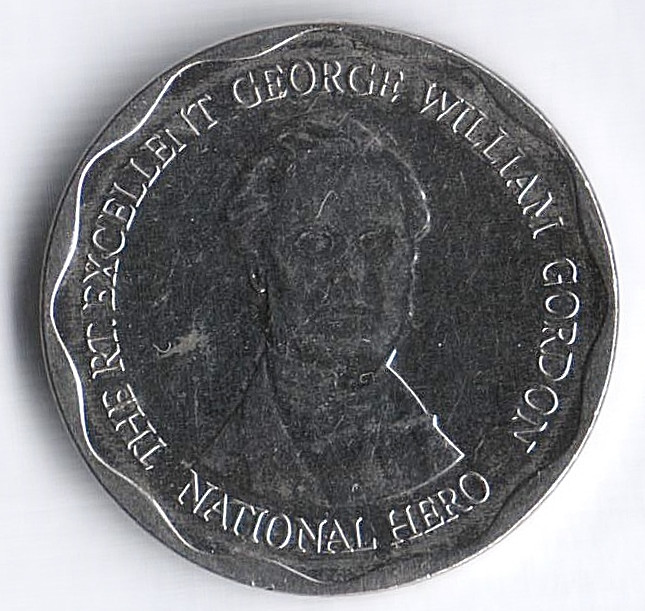 Монета 10 долларов. 2015 год, Ямайка.