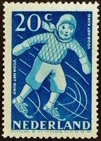 Марка почтовая (20+8 c.). "Детские почтовые марки". 1948 год, Нидерланды.