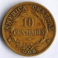 Монета 10 сентимо. 1941(sj) год, Коста-Рика.