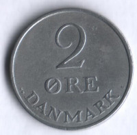 Монета 2 эре. 1952 год, Дания. N;S.