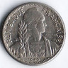 Монета 10 сантимов. 1940(a) год, Французский Индокитай.