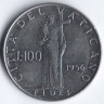Монета 100 лир. 1956 год, Ватикан.