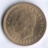 Монета 1 песета. 1975(77) год, Испания.