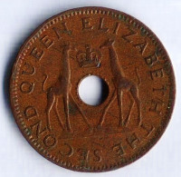 Монета 1/2 пенни. 1957 год, Родезия и Ньясаленд.