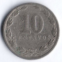 Монета 10 сентаво. 1934 год, Аргентина.
