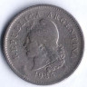 Монета 10 сентаво. 1934 год, Аргентина.