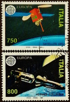 Набор почтовых марок (2 шт.). "Европа (C.E.P.T.)". 1991 год, Италия.