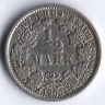 Монета 1/2 марки. 1906 год (F), Германская империя.
