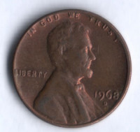 1 цент. 1968(D) год, США.