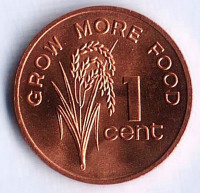 Монета 1 цент. 1981 год, Фиджи. FAO.
